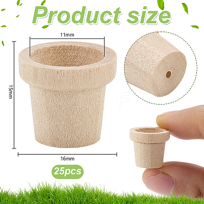 Wood Flower Pot Cover AJEW-PH0007-75A-1