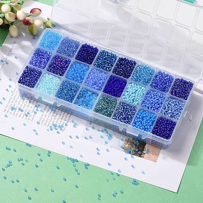 600G 24 Colors Glass Seed Beads SEED-JP0008-05-3mm-1