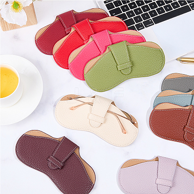 1Pc PU Leather Glasses Case AJEW-CN0006-94J-1