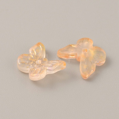 Handmade Golde Sand Lampwork Beads LAMP-WH0001-11E-1