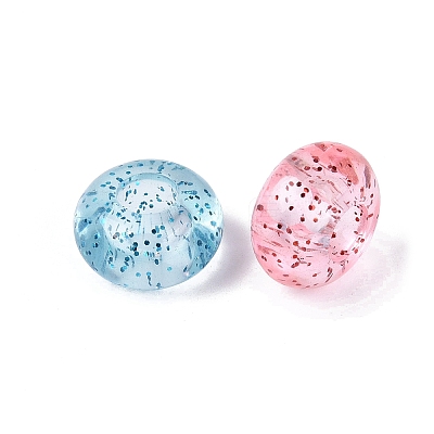 Transparent Acrylic European Beads TACR-Q013-09-1