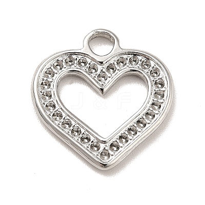 Non-Tarnish 304 Stainless Steel Pendants Rhinestone Setting STAS-A066-04P-1
