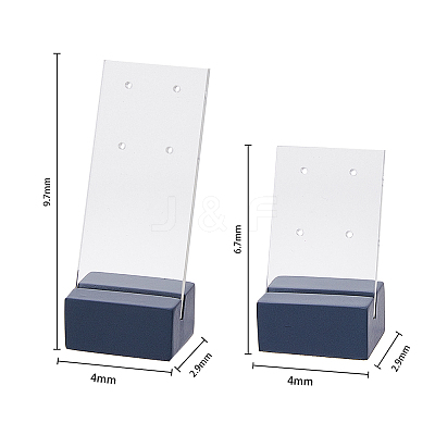 2 Sets 2 Styles 4-Hole Acrylic Earring Display Stands EDIS-FH0001-02-1