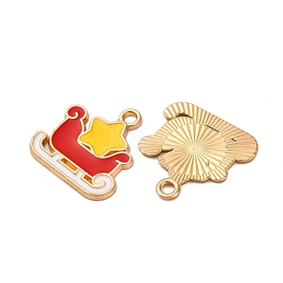 Christmas Alloy Enamel Pendants ENAM-K080-01J-G-1