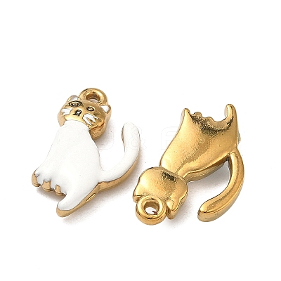 304 Stainless Steel Enamel Pendants STAS-F347-18G-01-1