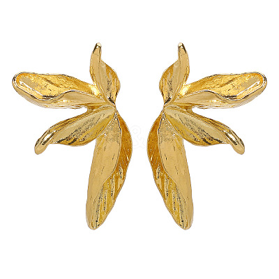 Alloy Stud Earrings LS-EJEW-D300-02G-05-1