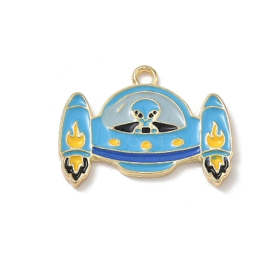 Alloy Enamel Pendants AL-CBACD8B-10B-G-1