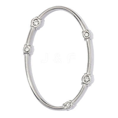 304 Stainless Steel with Crystal Rhinestone Pendants RB-OY001-80P-01-1