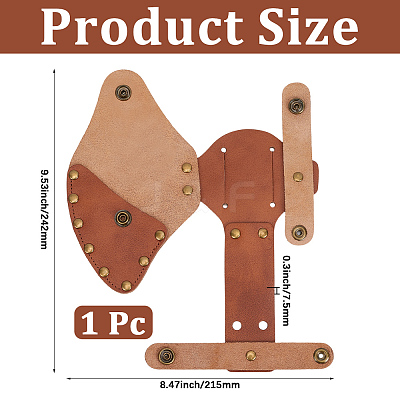 Cowhide Waist-belt Axe Sheath AJEW-WH20128-063-1
