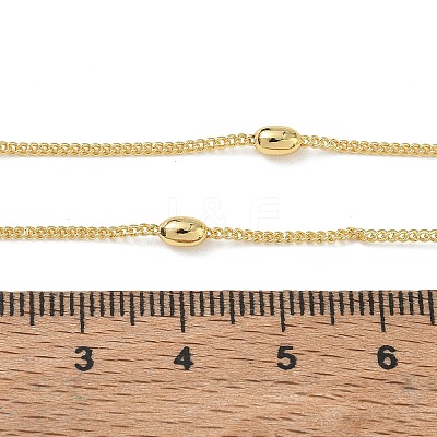 Brass Oval Twisted Chain Necklaces for Women KK-CBA2293-14G-1