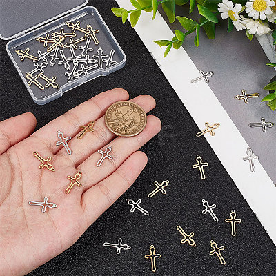 40Pcs 2 Colors 304 Stainless Steel Pendants FIND-UN0004-04-1