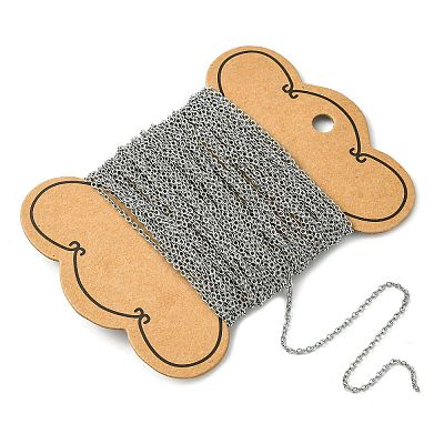 Tarnish Resistant 304 Stainless Steel Cable Chains CHS-A003J-0.4mm-1