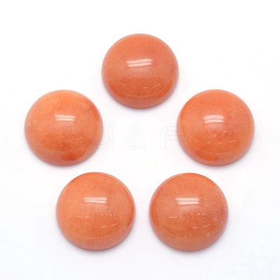 Natural Red Aventurine Cabochons G-P393-R48-4MM-1