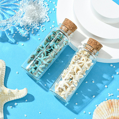 6Pcs 3 Sets 3 Styles Transparent Glass Wishing Bottle Decoration AJEW-CN0004-05-1