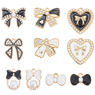 20Pcs 10 Styles Alloy Enamel Pendants ENAM-SC0006-09-1