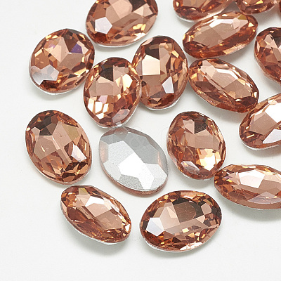 Pointed Back Glass Rhinestone Cabochons RGLA-T080-8x10mm-08-1