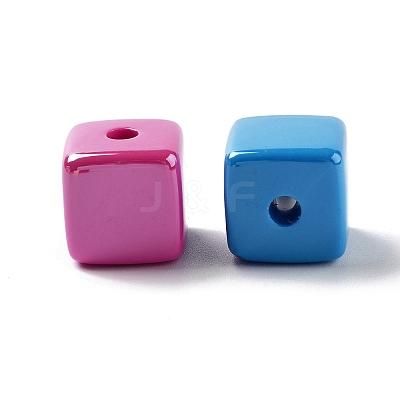 Opaque Acrylic Beads X-OACR-Z017-07B-1