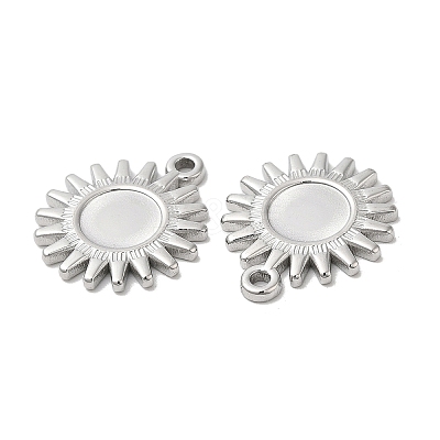 Non-Tarnish 304 Stainless Steel Pendant Cabochon Settings STAS-L020-012P-1