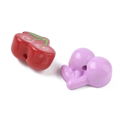 Opaque Acrylic Beads SACR-B008-01B-1
