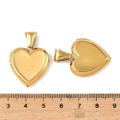 316 Stainless Steel Locket Pendants X-STAS-K321-26G-1