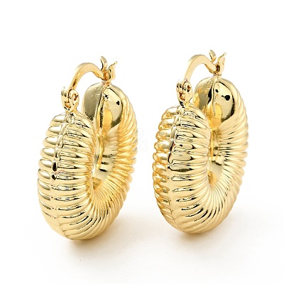 Brass Croissant Chunky Hoop Earrings for Women KK-D080-16G-02-1