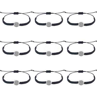 10Pcs Adjustable Alloy Link Bracelets BJEW-DC0001-28-1