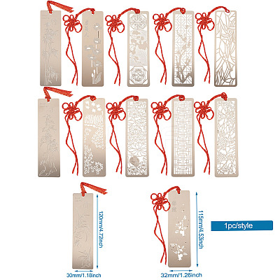 Stainless Steel Bookmarks AJEW-TA0001-07P-1