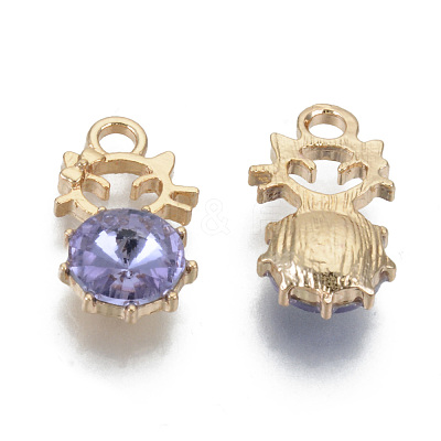 Alloy Rhinestones Pendants PALLOY-T073-02B-RS-1