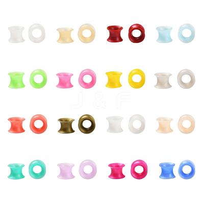 32Pcs 16 Colors Silicone Thin Ear Gauges Flesh Tunnels Plugs FIND-YW0001-16B-1