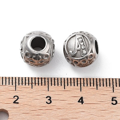 304 Stainless Steel Rhinestone European Beads STAS-A092-10A-P-1