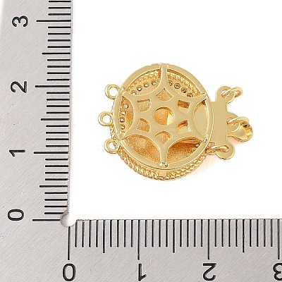 Rack Plating Brass Shell Box Clasps KK-S384-21G-01-1