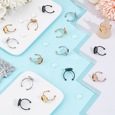 DIY Blank Dome Open Cuff Ring Making Kit FIND-DC0004-74-1
