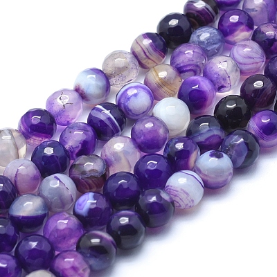 Natural Agate Beads G-J371-13-10mm-1