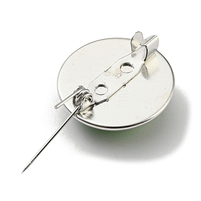 Round Glass Brooches FIND-Q096-01O-1