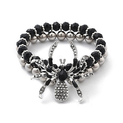 Punk Style Alloy Plastic Charm Bracelets LS-BJEW-K269-01P-1