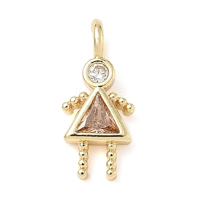 Brass Micro Pave Cubic Zirconia Pendants ZIRC-I356-17G-B04-1