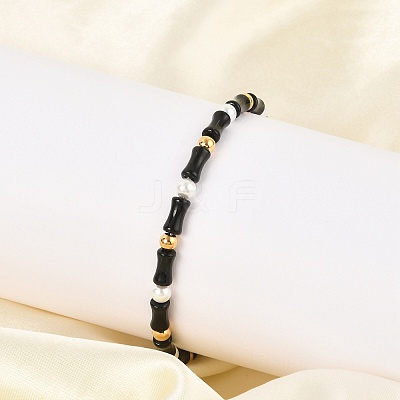 304 Stainless Steel Beaded Bracelets for Women BJEW-M056-08G-04-1