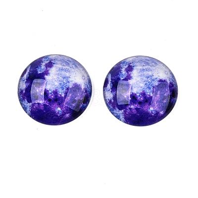 Fluorescent Glass Cabochons GGLA-T004-12F-1