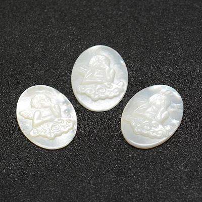 Shell Cameo Cabochons SSHEL-G015-28-15x20mm-1