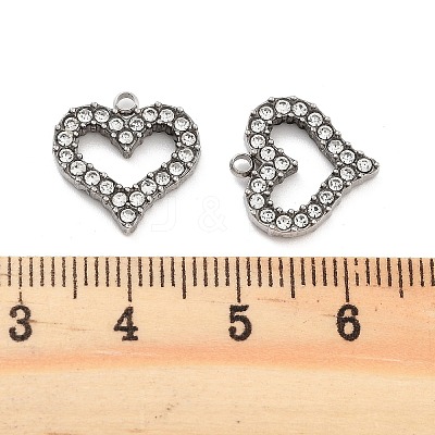 304 Stainless Steel Rhinestone Pendants STAS-S131-03P-1