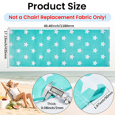 1Pc Star Pattern Chair Polycotton Cloth AJEW-GF0015-38E-1