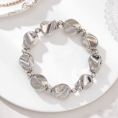 CCB Plastic Beaded Stretch Bracelets for Women BJEW-JB13007-1