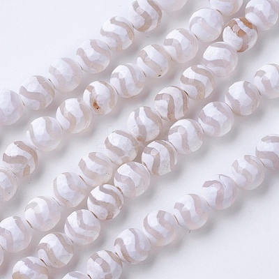 Tibetan Style dZi Beads G-G752-01-6mm-1