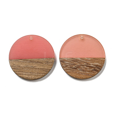 Resin & Walnut Wood Pendants RESI-XCP0002-16K-1