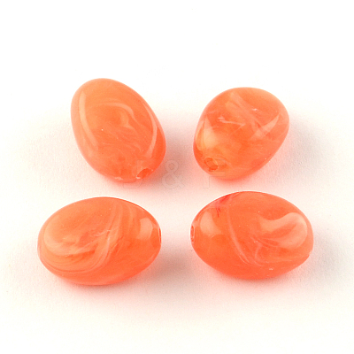 Oval Imitation Gemstone Acrylic Beads OACR-R052-21-1