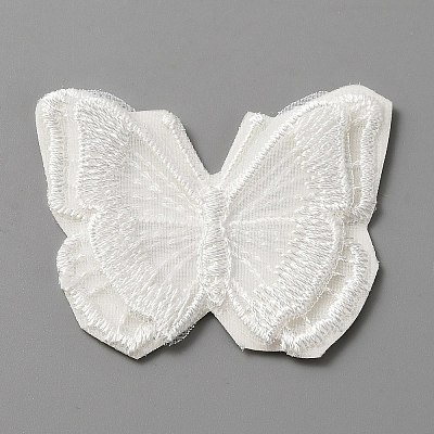 Computerized Embroidery Lace Self Adhesive/Sew on Patches DIY-WH0410-49C-1