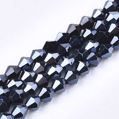 Electroplate Glass Beads Strands X-EGLA-Q118-6mm-A03-1