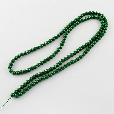 Painted Glass Beads Strands X-DGLA-S071-6mm-19-1
