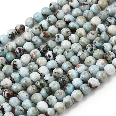 Natural Larimar Beads Strands GG-CBA19D6-A01-6mm-1