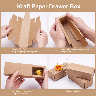 Kraft Paper Drawer Box CON-YW0001-02B-A-1